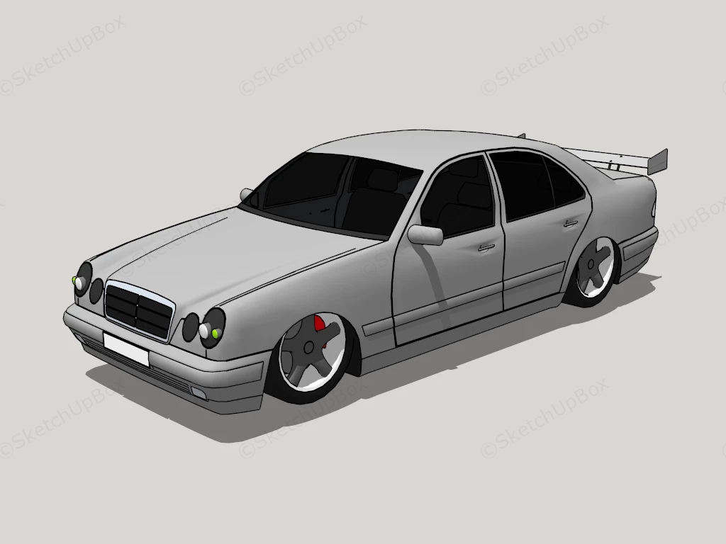 Sport Sedan Car sketchup model preview - SketchupBox