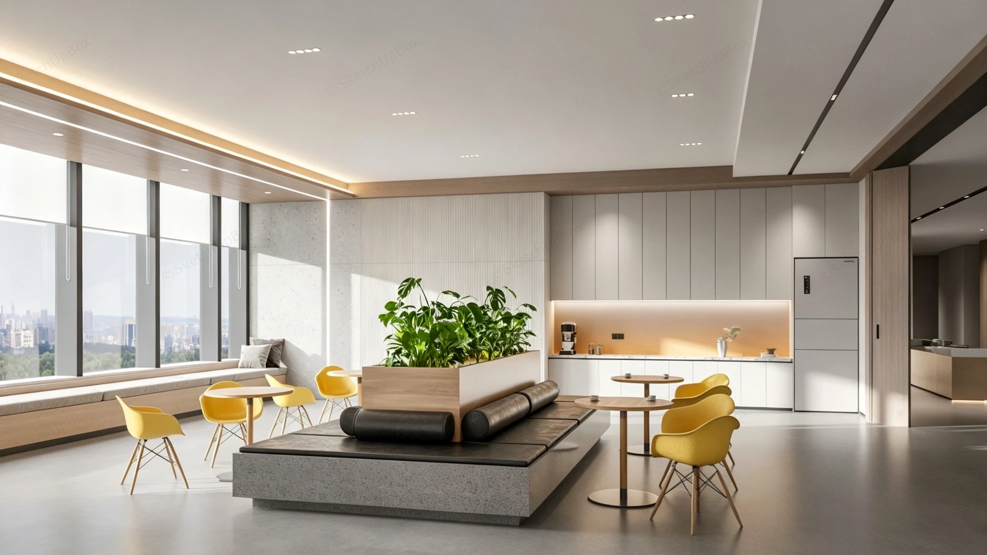 Office Break Room Design sketchup model preview - SketchupBox