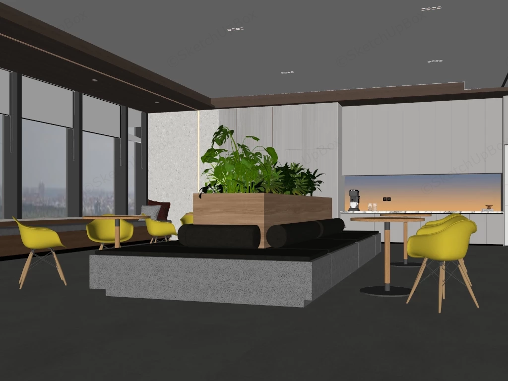 Office Break Room Design sketchup model preview - SketchupBox