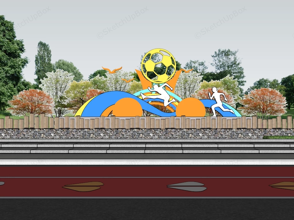 Sports Park Art Installation sketchup model preview - SketchupBox