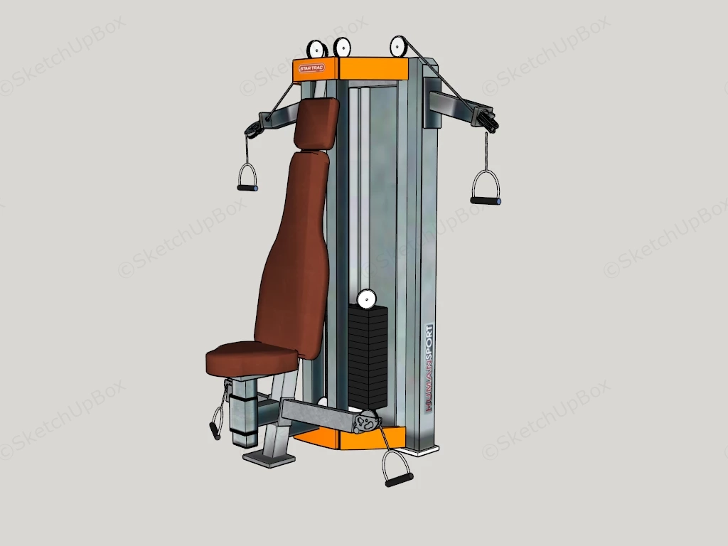 Seated Chest Fly Machine sketchup model preview - SketchupBox