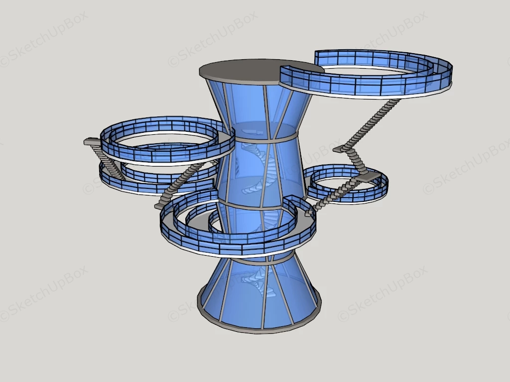 Nature Observation Tower sketchup model preview - SketchupBox