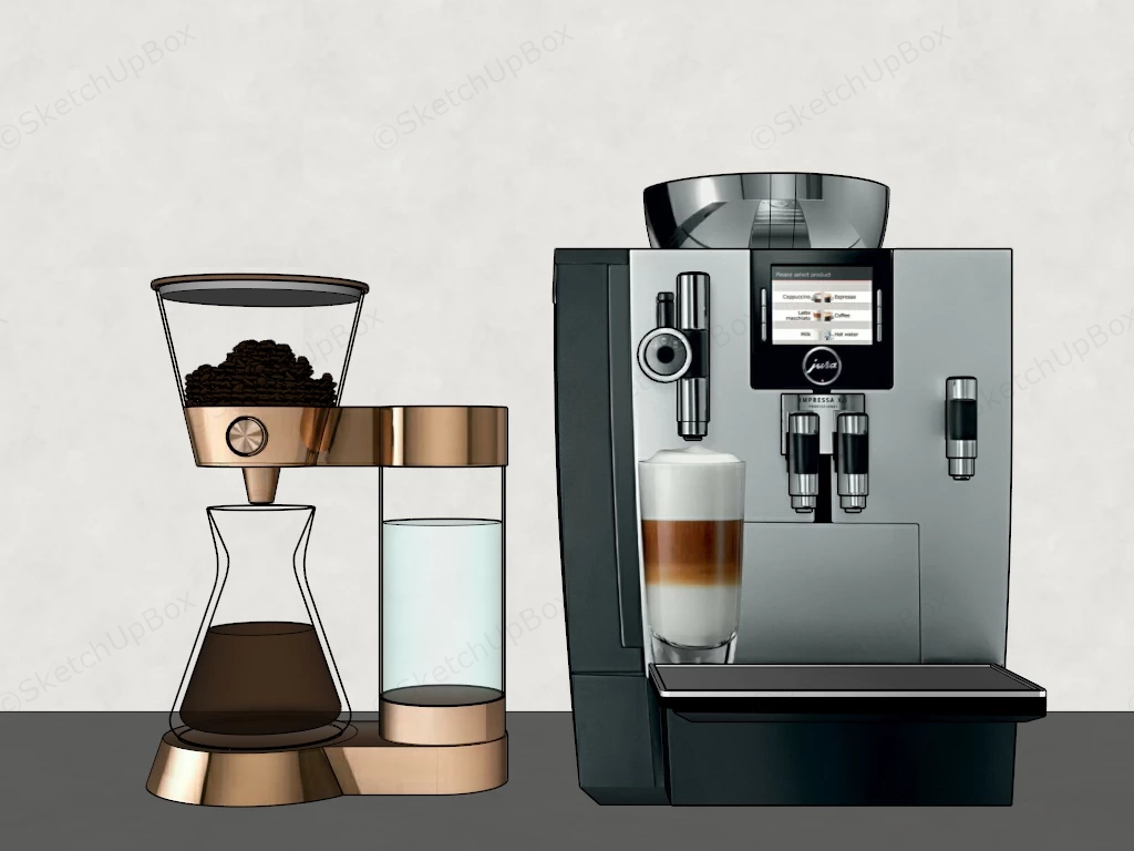 Commercial Coffee Machines sketchup model preview - SketchupBox