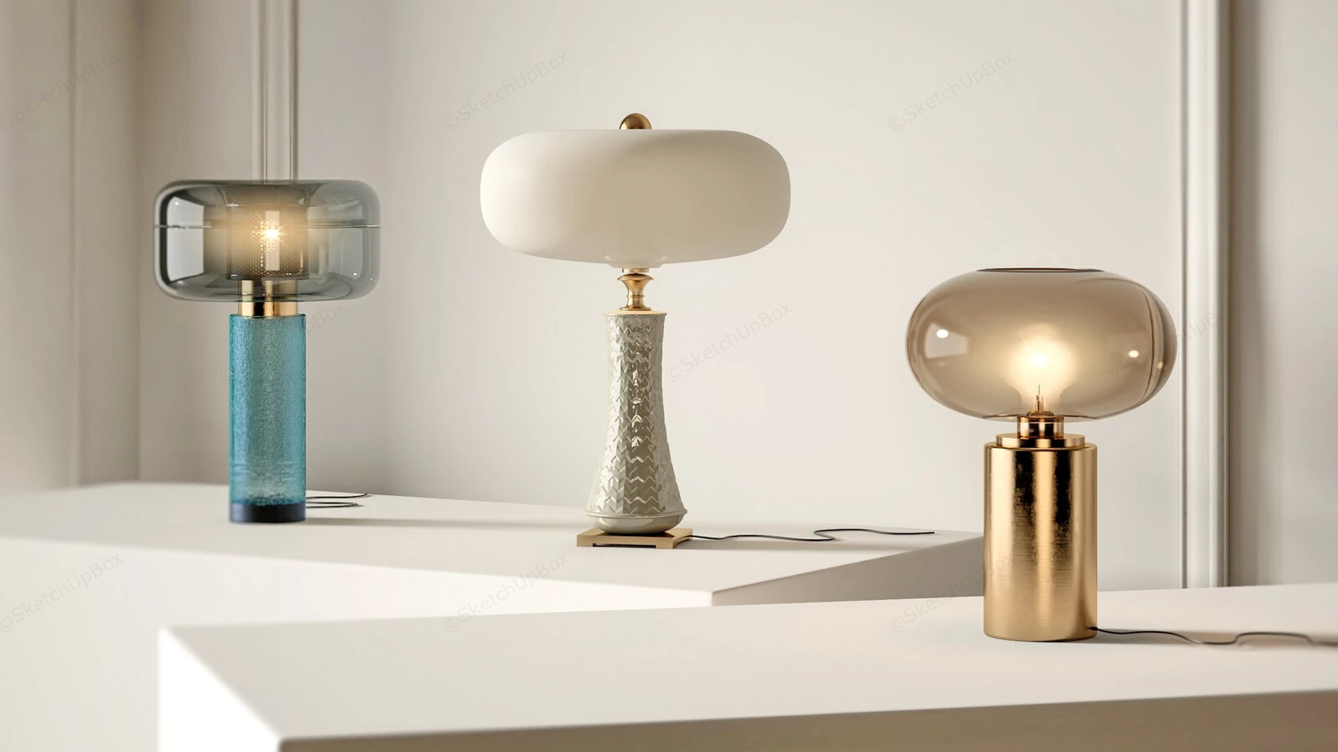 Decorative Table Lamps For Living Room sketchup model preview - SketchupBox