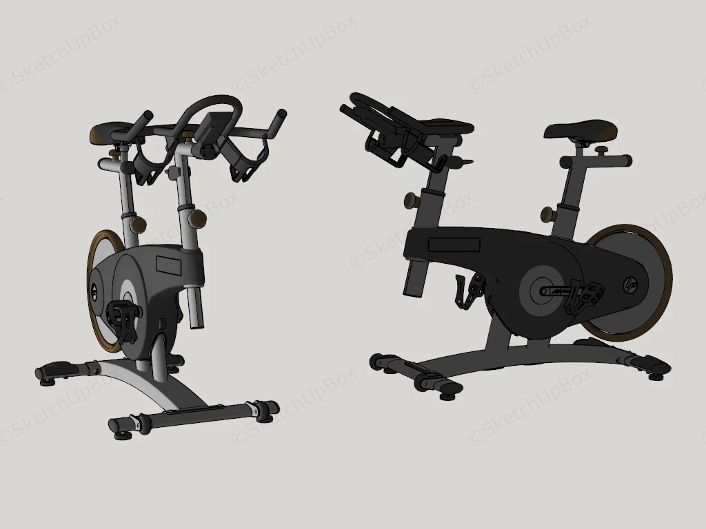 Stationary Exercise Bicycle sketchup model preview - SketchupBox