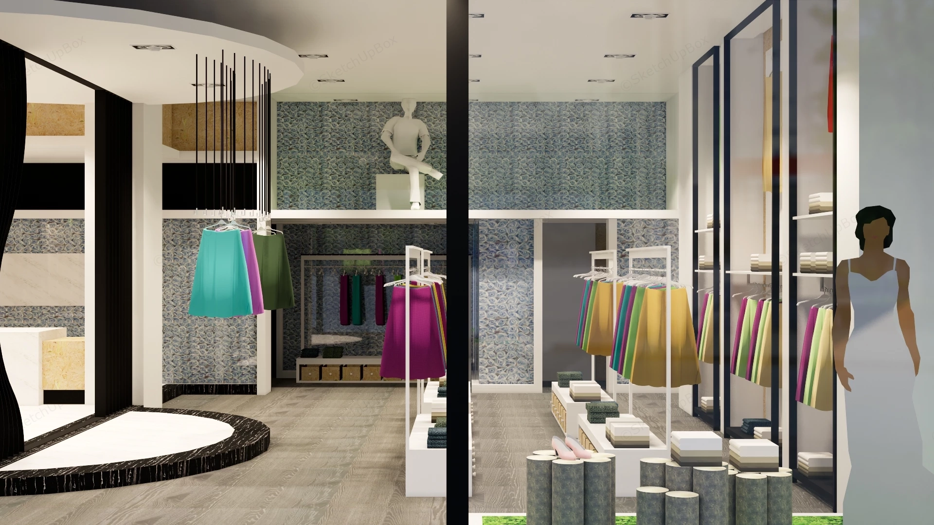 Women Fashion Clothing Store sketchup model preview - SketchupBox