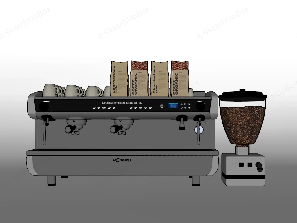 La Cimbali Commercial Coffee Machine sketchup model preview - SketchupBox