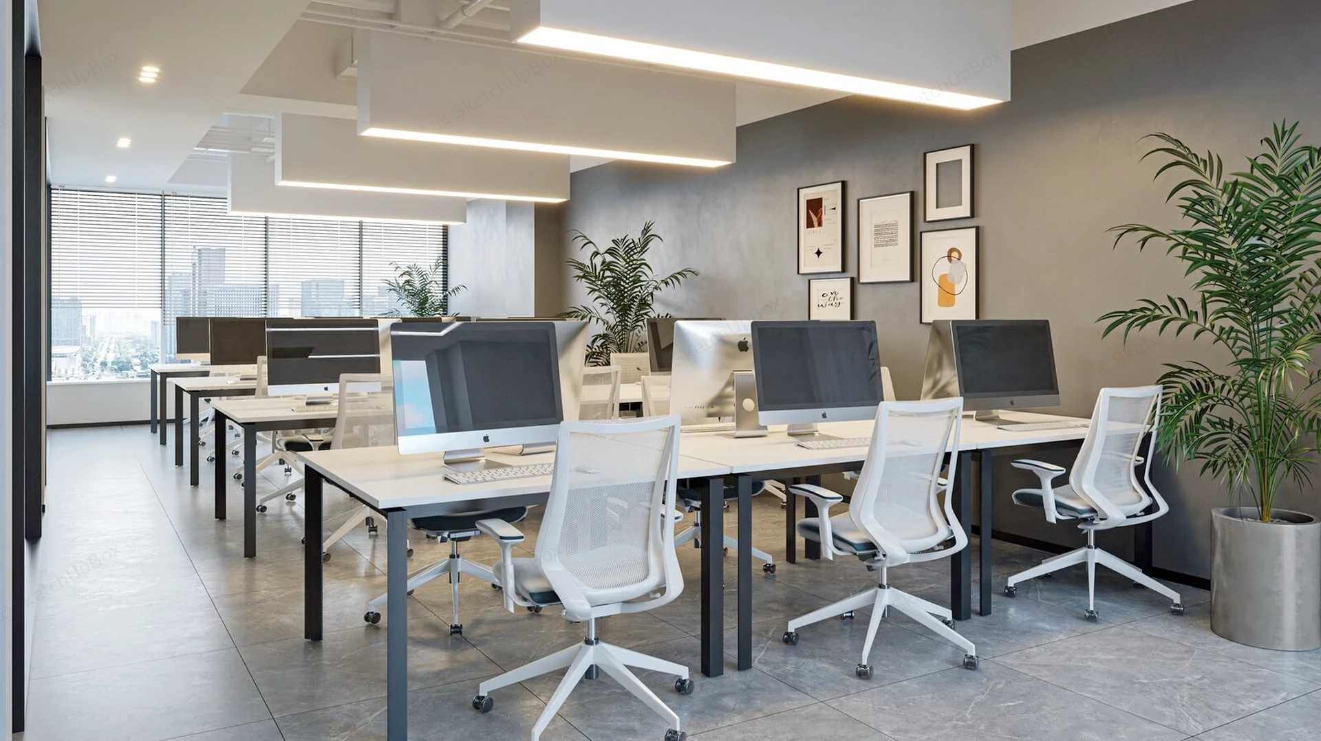 Open Workspace Design sketchup model preview - SketchupBox
