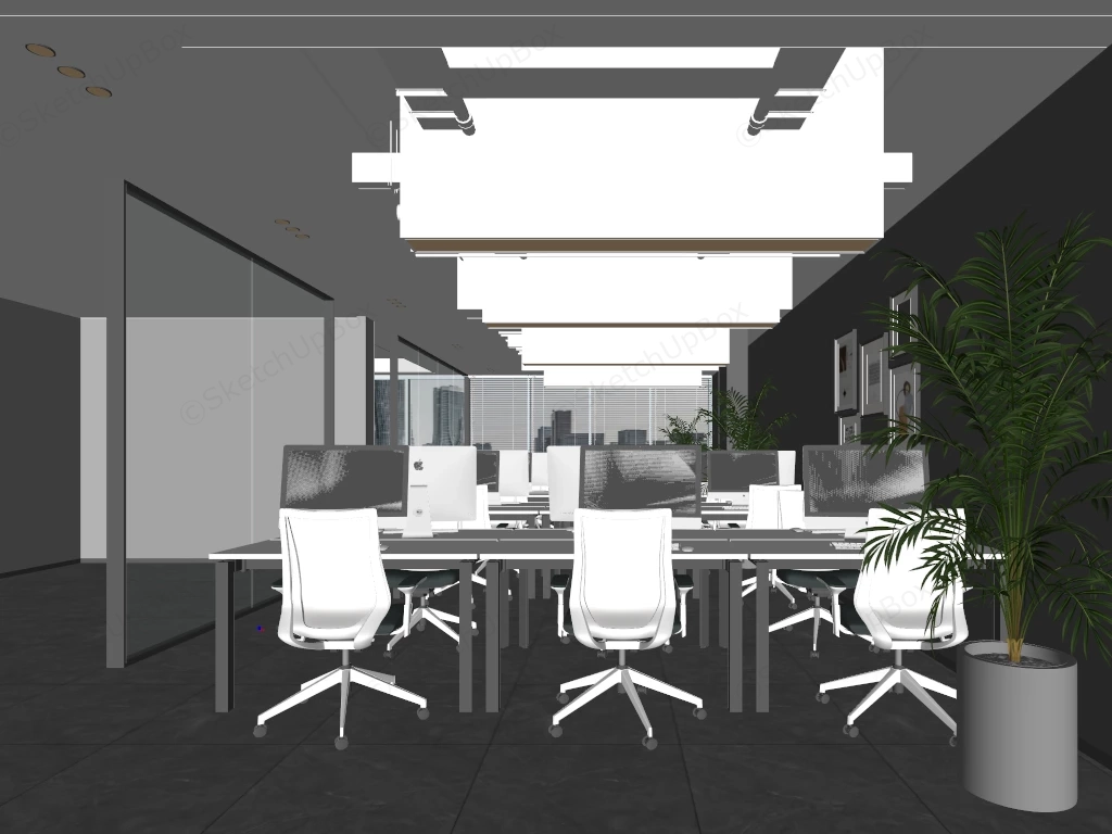 Open Workspace Design sketchup model preview - SketchupBox