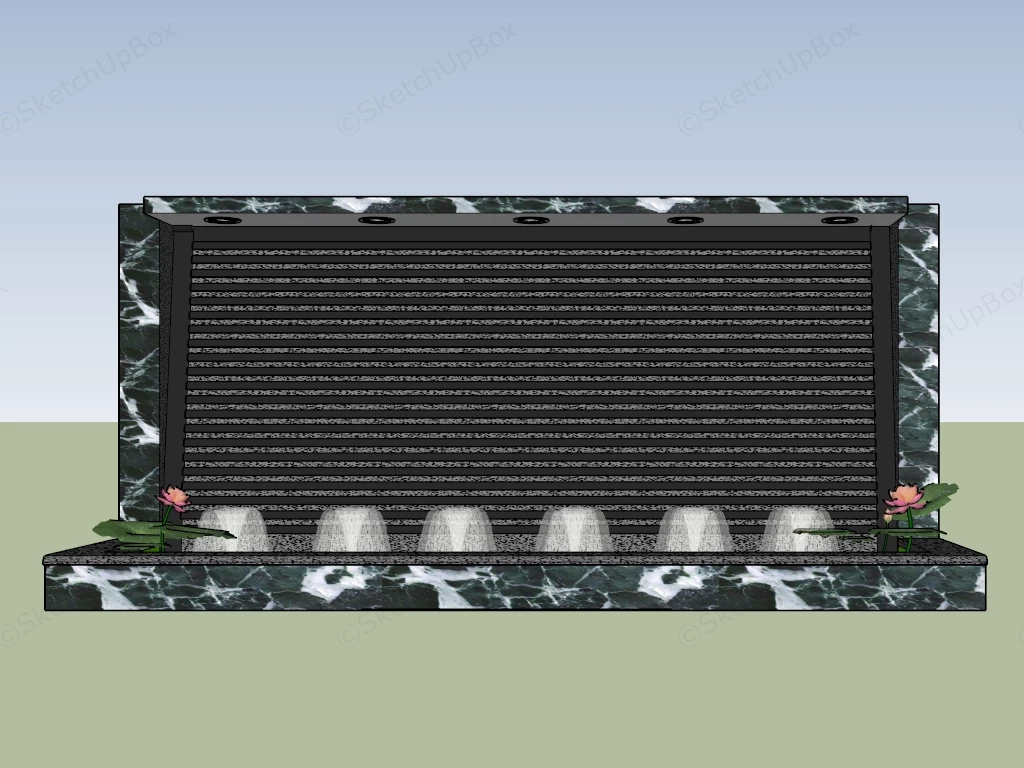 Wall Water Fountain sketchup model preview - SketchupBox