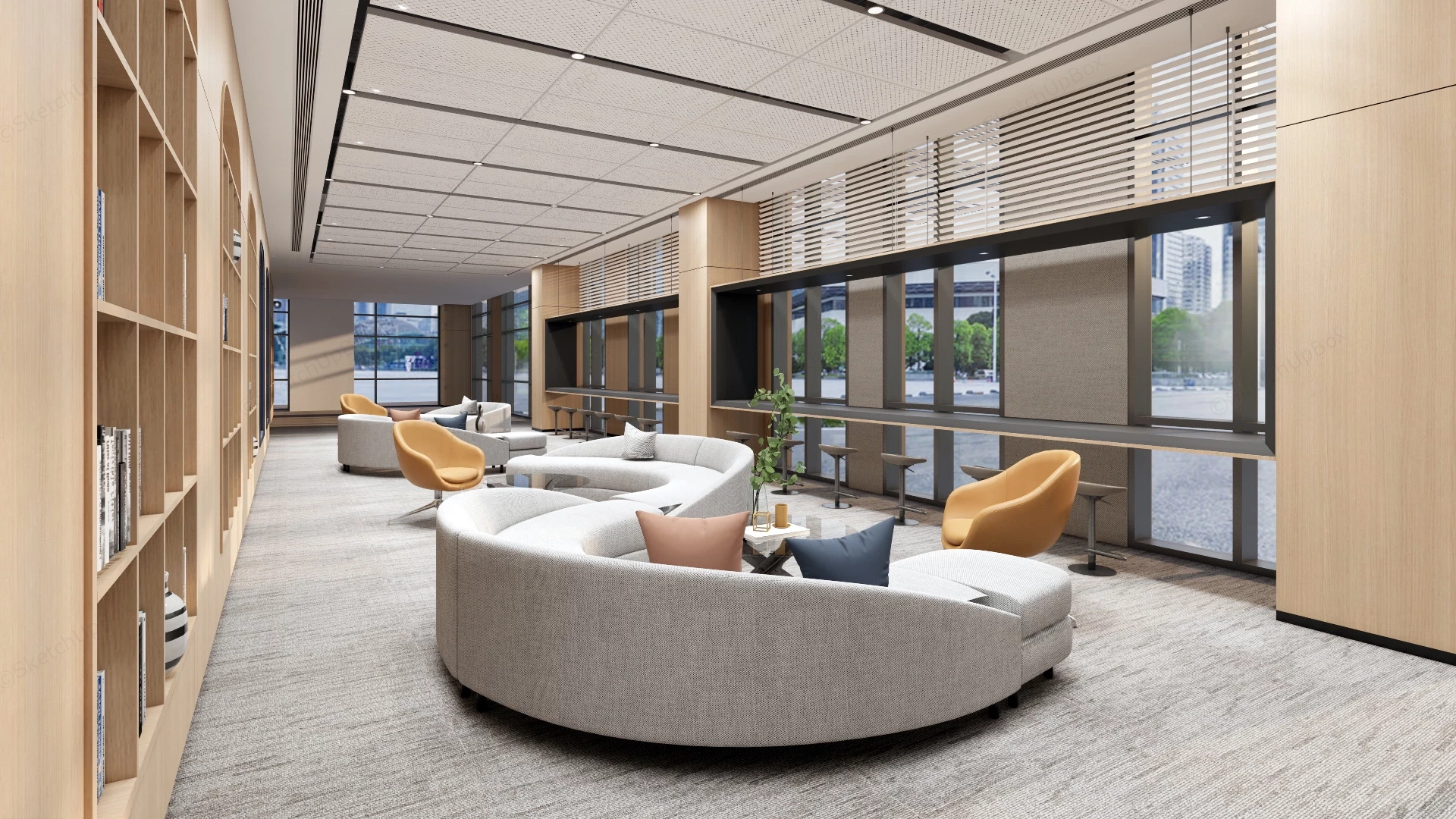 Office Lounge Area Design sketchup model preview - SketchupBox