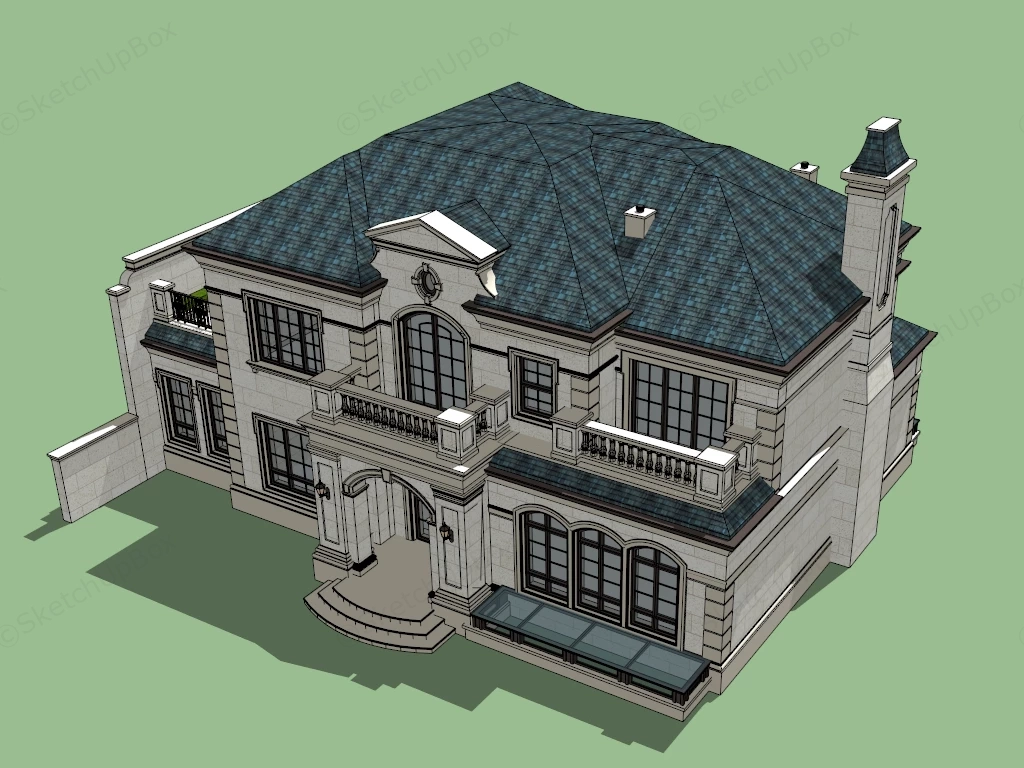 Noble House sketchup model preview - SketchupBox