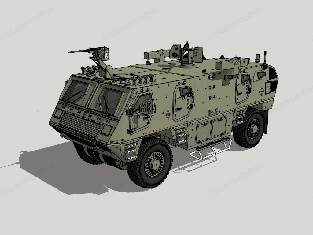 Armoured Personnel Carrier sketchup model preview - SketchupBox