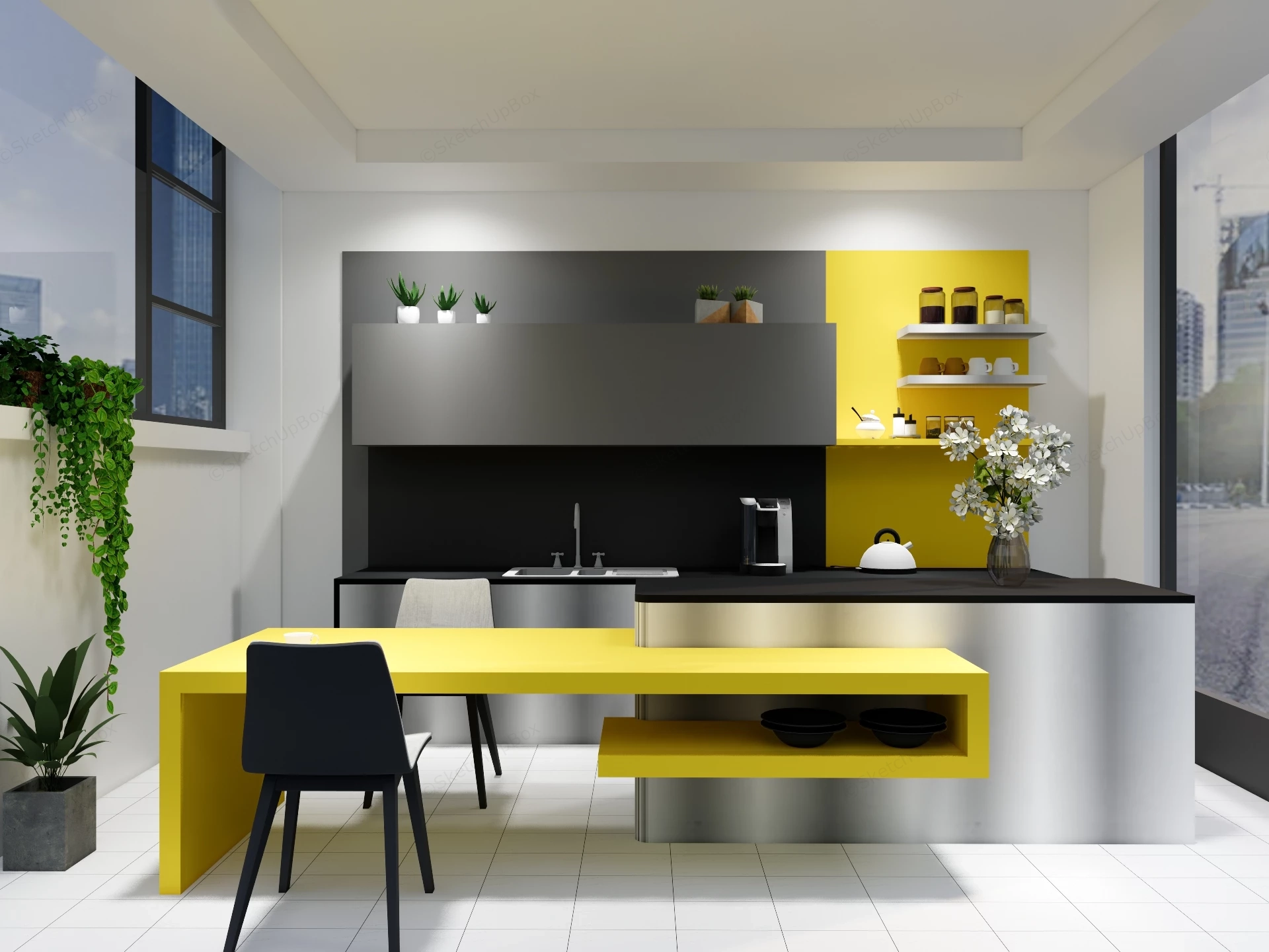 Small Breakroom Design sketchup model preview - SketchupBox
