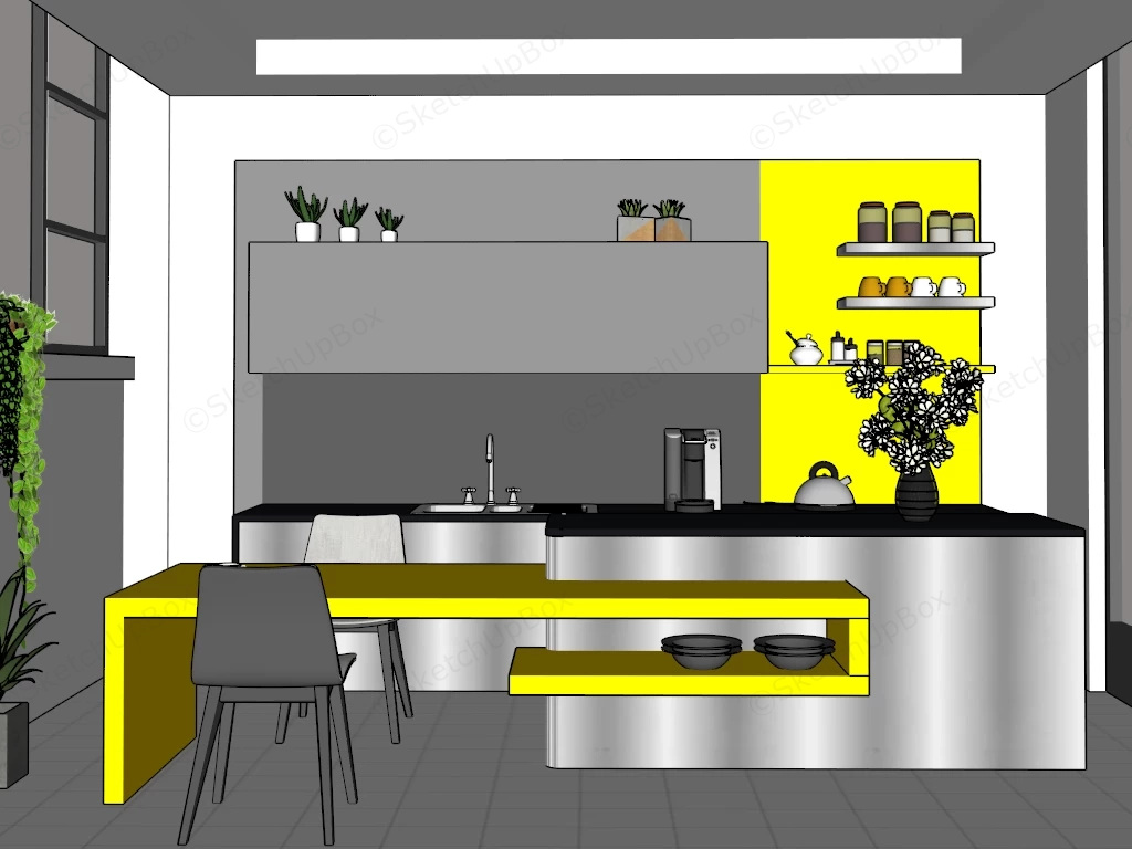 Small Breakroom Design sketchup model preview - SketchupBox