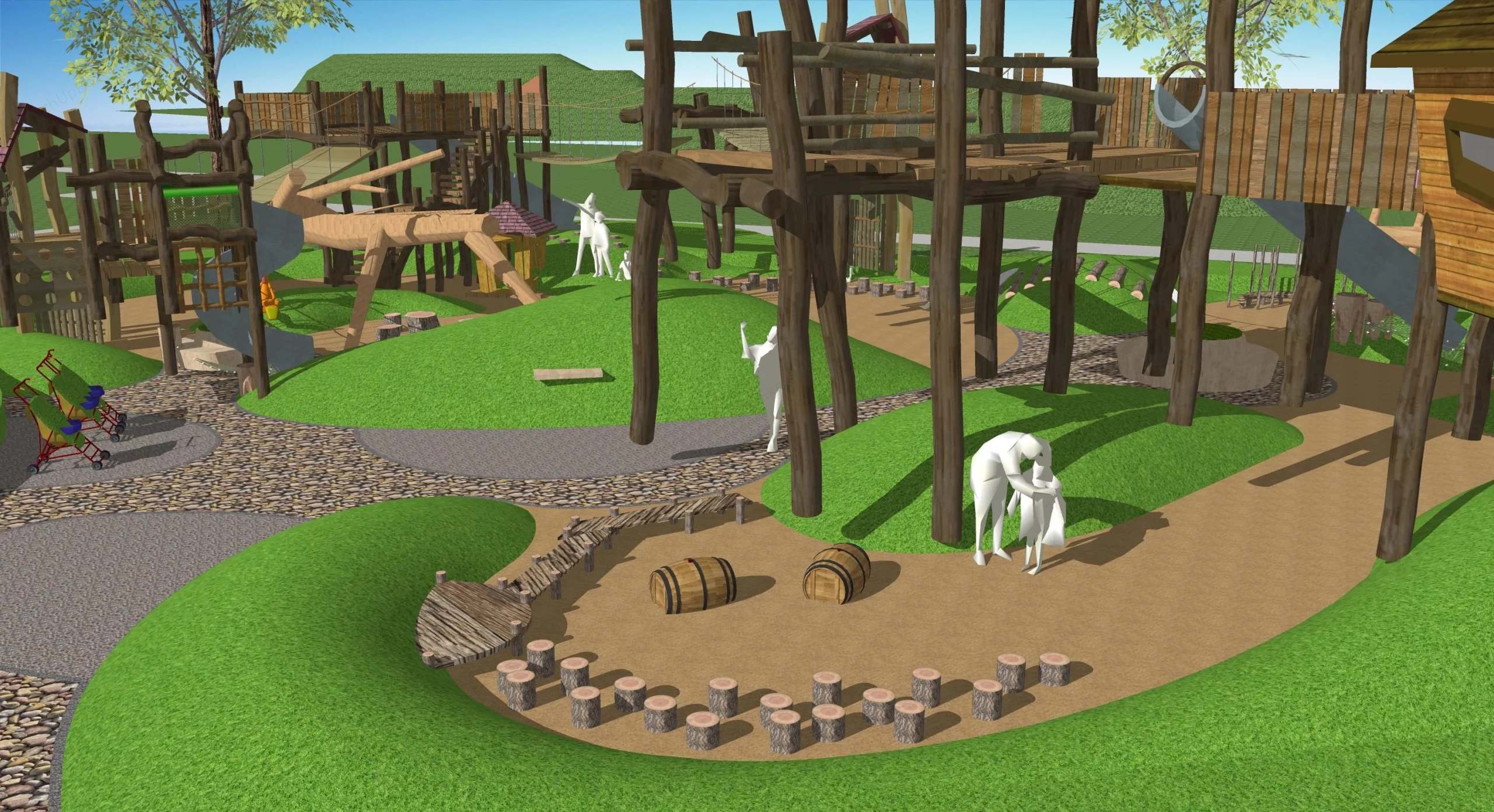 Natural Adventure Playground sketchup model preview - SketchupBox