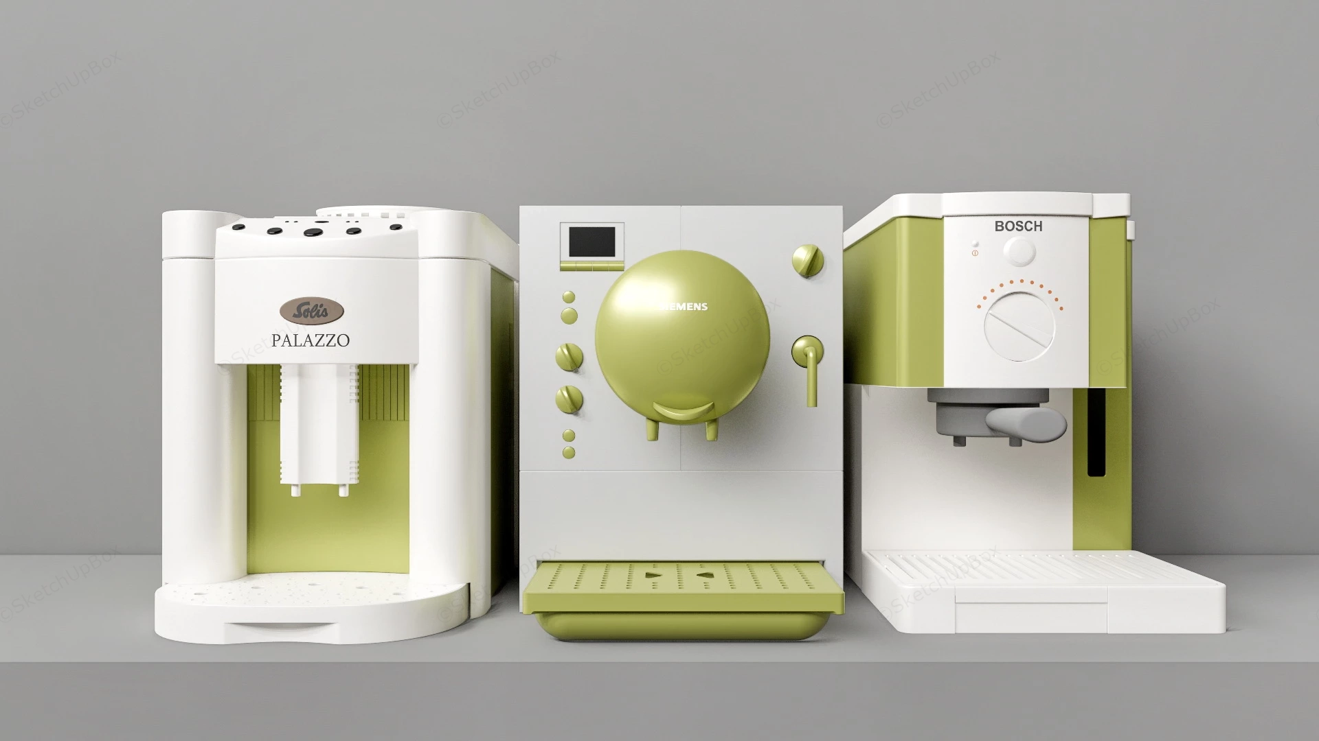 Home Coffee Machines sketchup model preview - SketchupBox