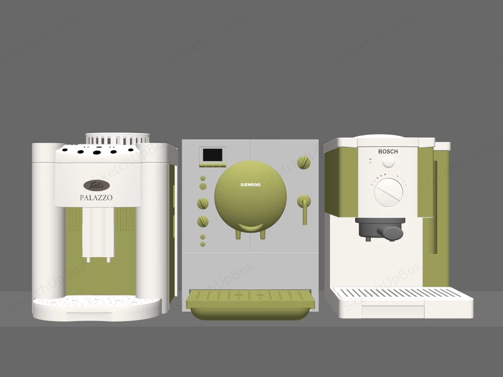 Home Coffee Machines sketchup model preview - SketchupBox