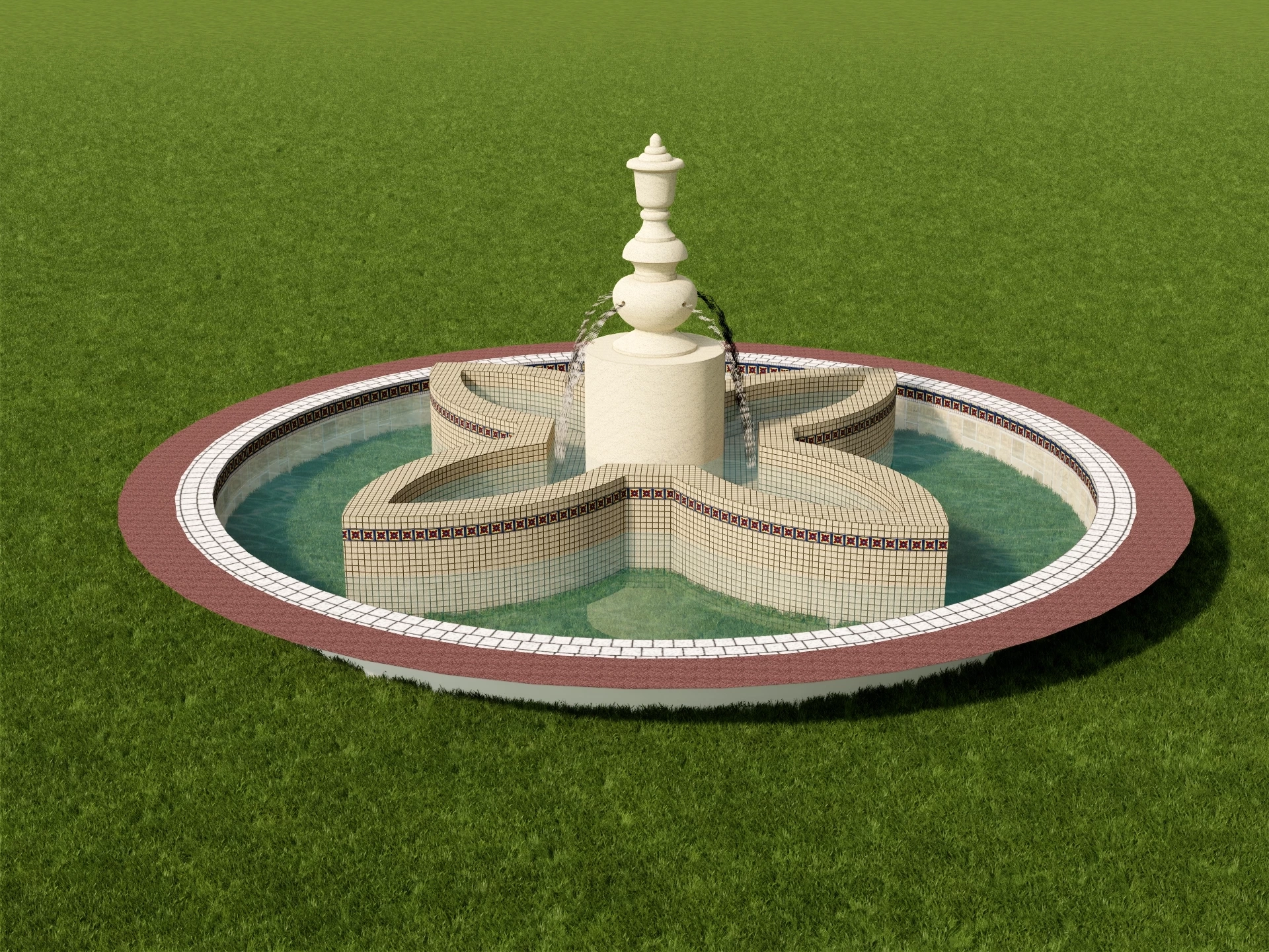 Outdoor Water Fountain Idea sketchup model preview - SketchupBox