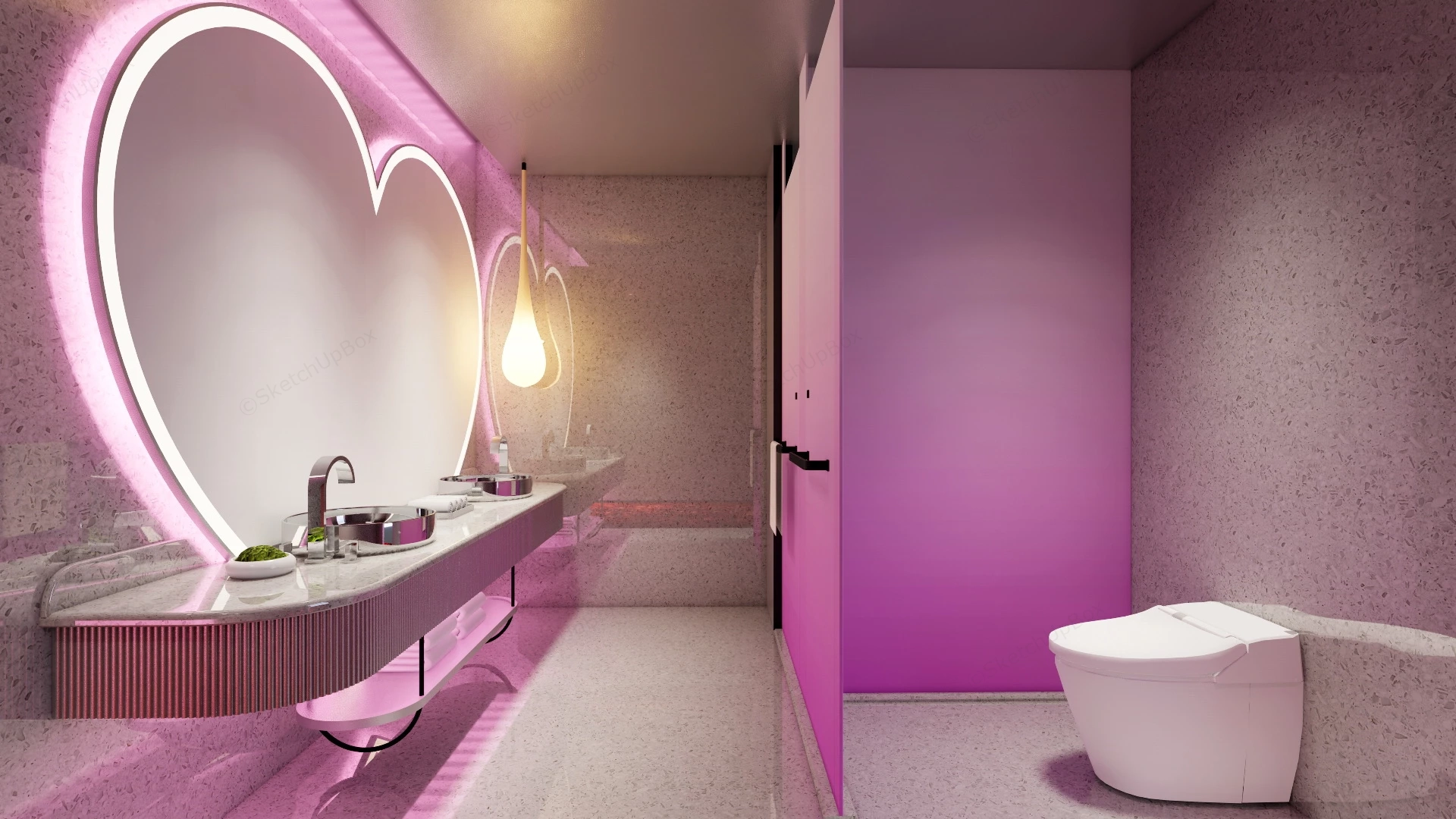 Love Hotel Bathroom sketchup model preview - SketchupBox