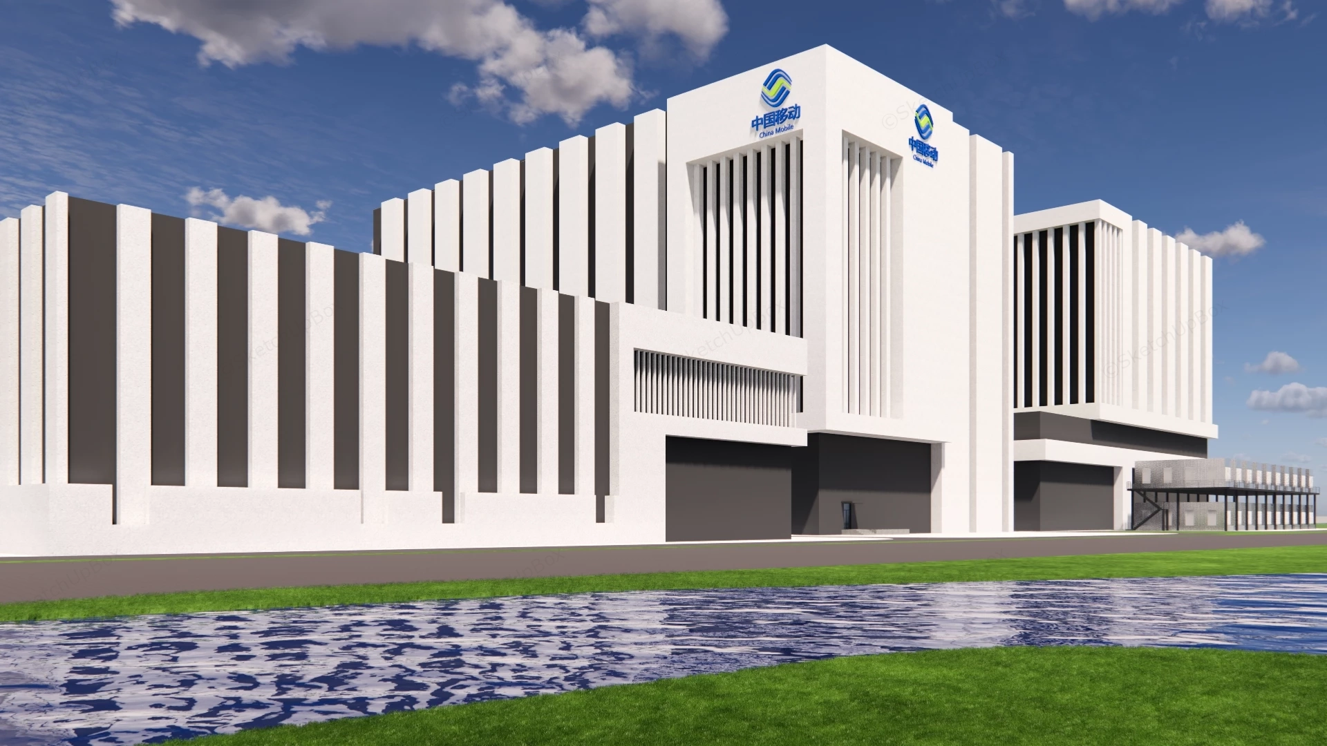 China Mobile Industrial Park sketchup model preview - SketchupBox