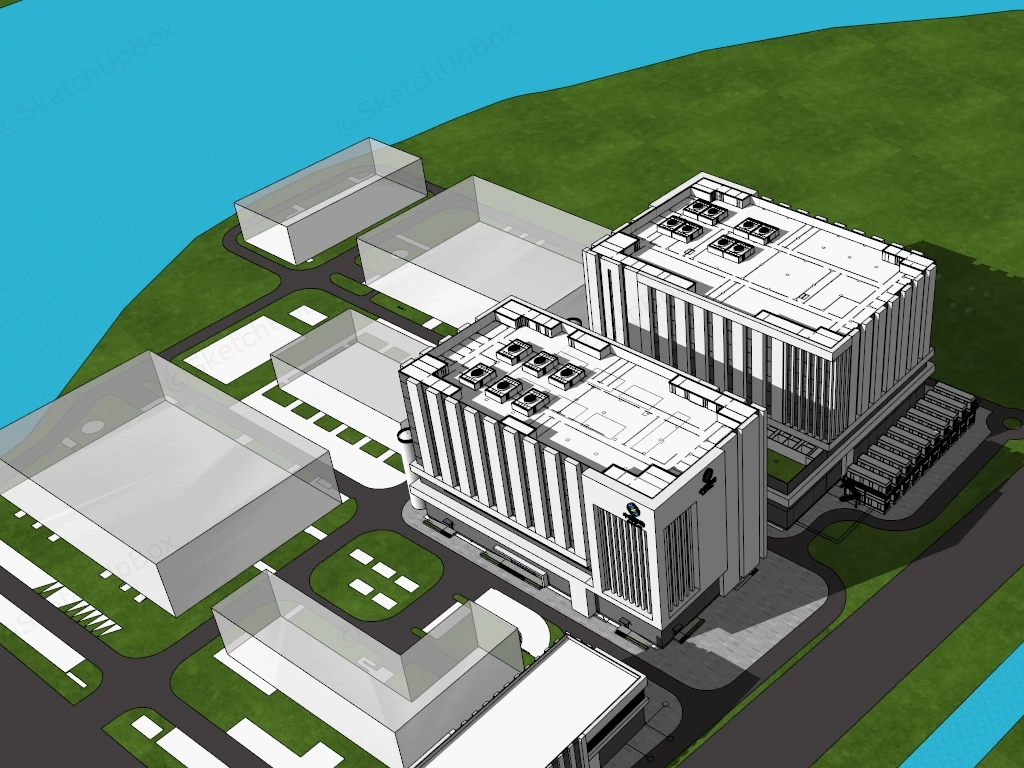 China Mobile Industrial Park sketchup model preview - SketchupBox