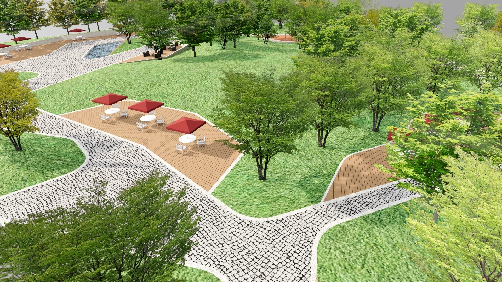 Small Park Design sketchup model preview - SketchupBox