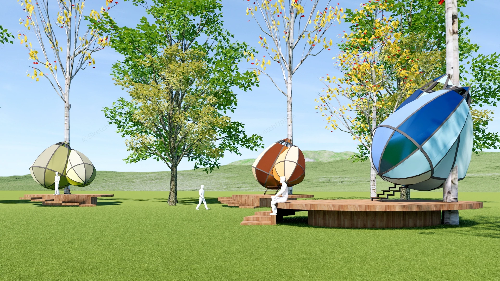 Treehouse Camping Tent sketchup model preview - SketchupBox