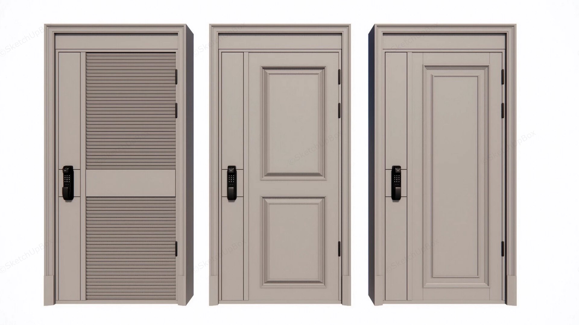Front Entrance Security Doors sketchup model preview - SketchupBox