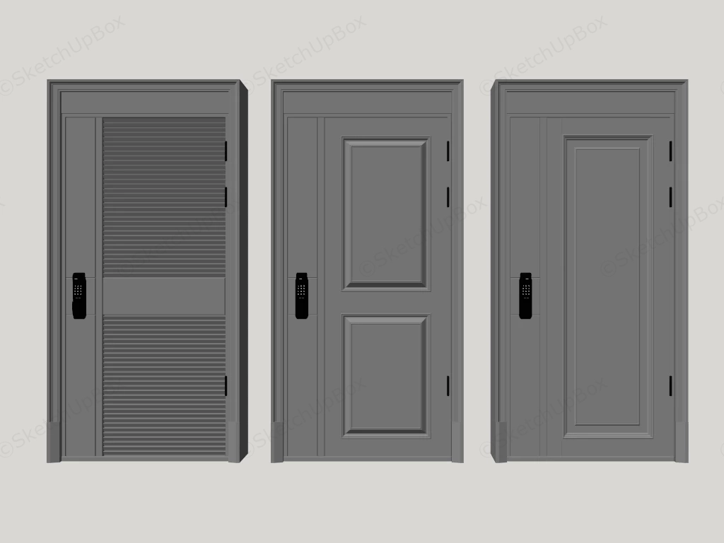 Front Entrance Security Doors sketchup model preview - SketchupBox