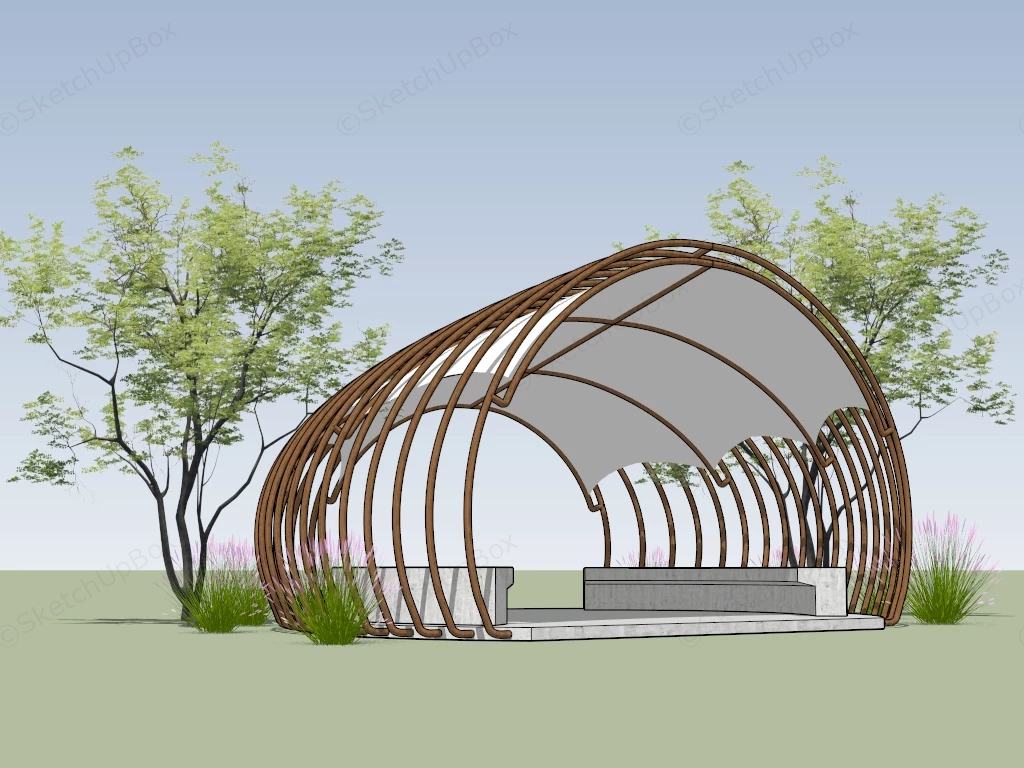 Garden Canopy Structure sketchup model preview - SketchupBox
