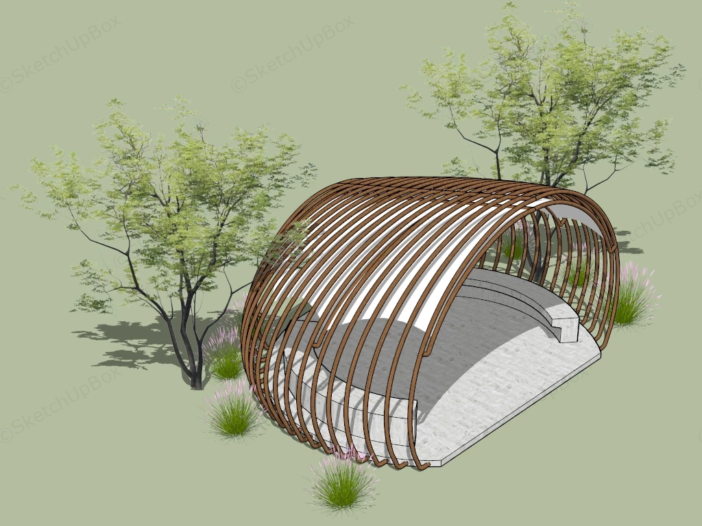 Garden Canopy Structure sketchup model preview - SketchupBox