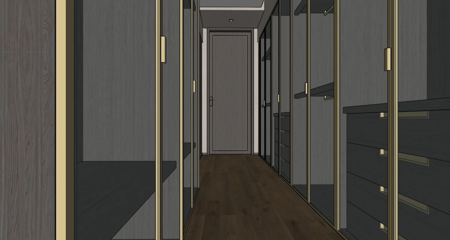 Small Dressing Room Closet Design Plan sketchup model preview - SketchupBox