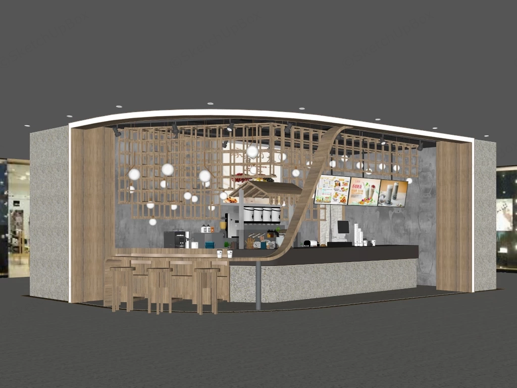 Mall Juice Bar Design sketchup model preview - SketchupBox