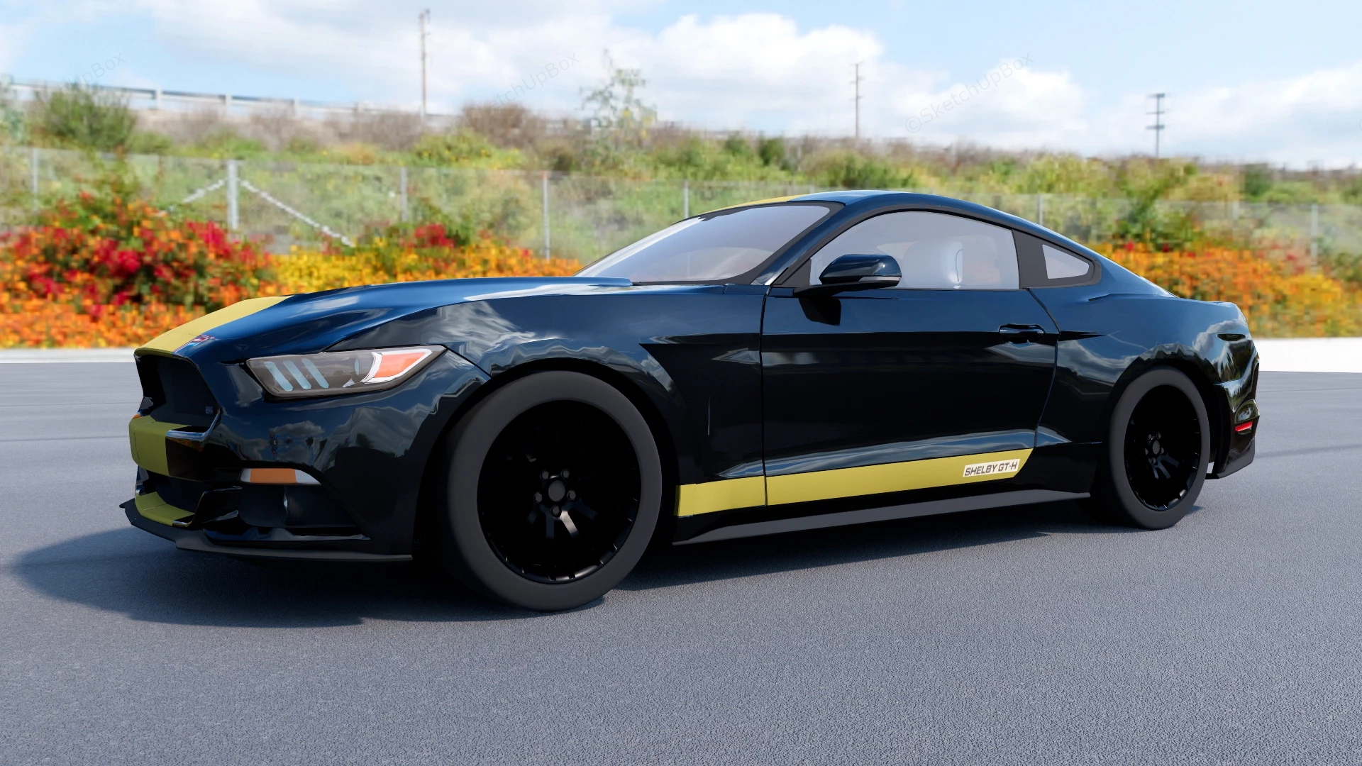 2016 Ford Shelby GT350 sketchup model preview - SketchupBox
