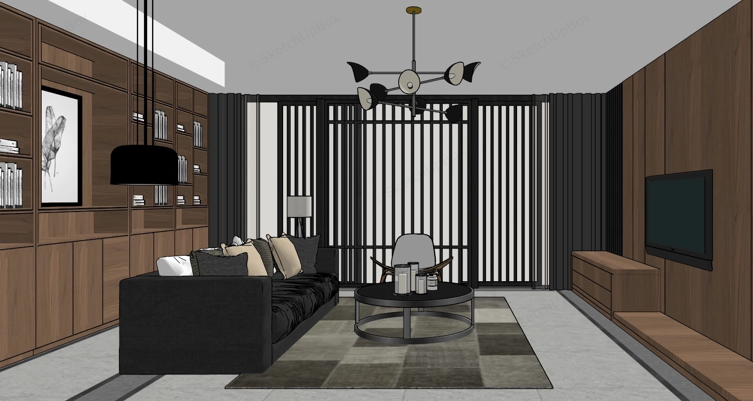 Home Reading Room sketchup model preview - SketchupBox