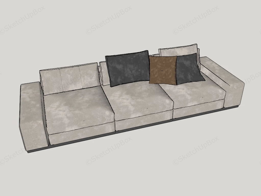 Modern Design Living Room Couch sketchup model preview - SketchupBox