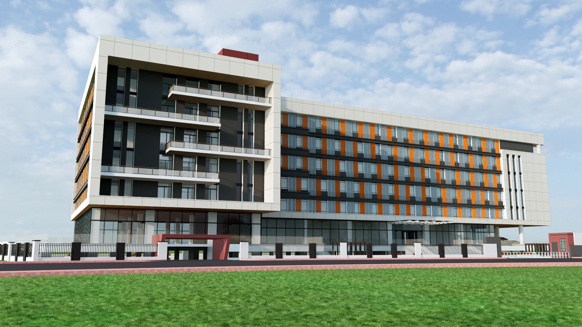 Corporate Headquarters Building sketchup model preview - SketchupBox