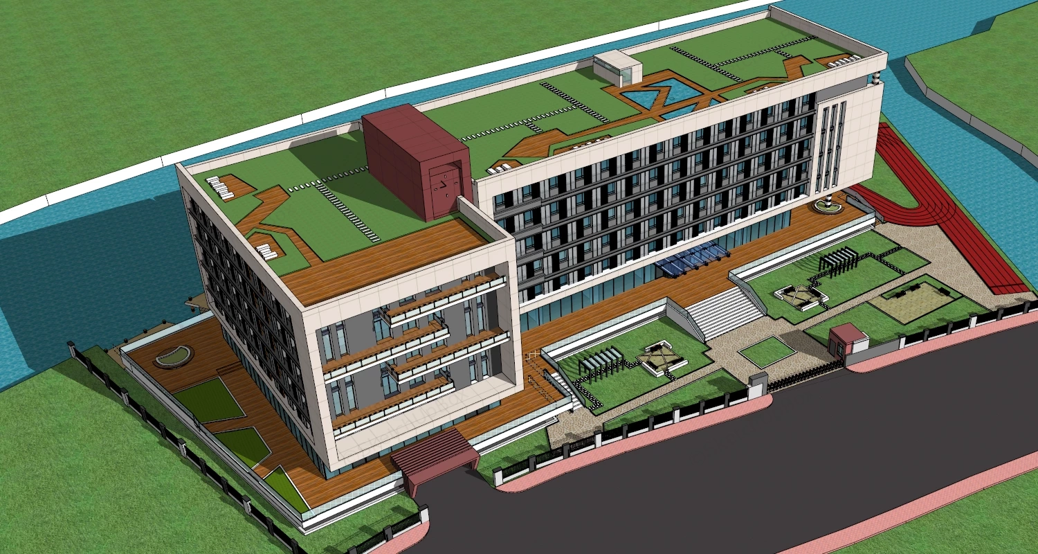 Corporate Headquarters Building sketchup model preview - SketchupBox