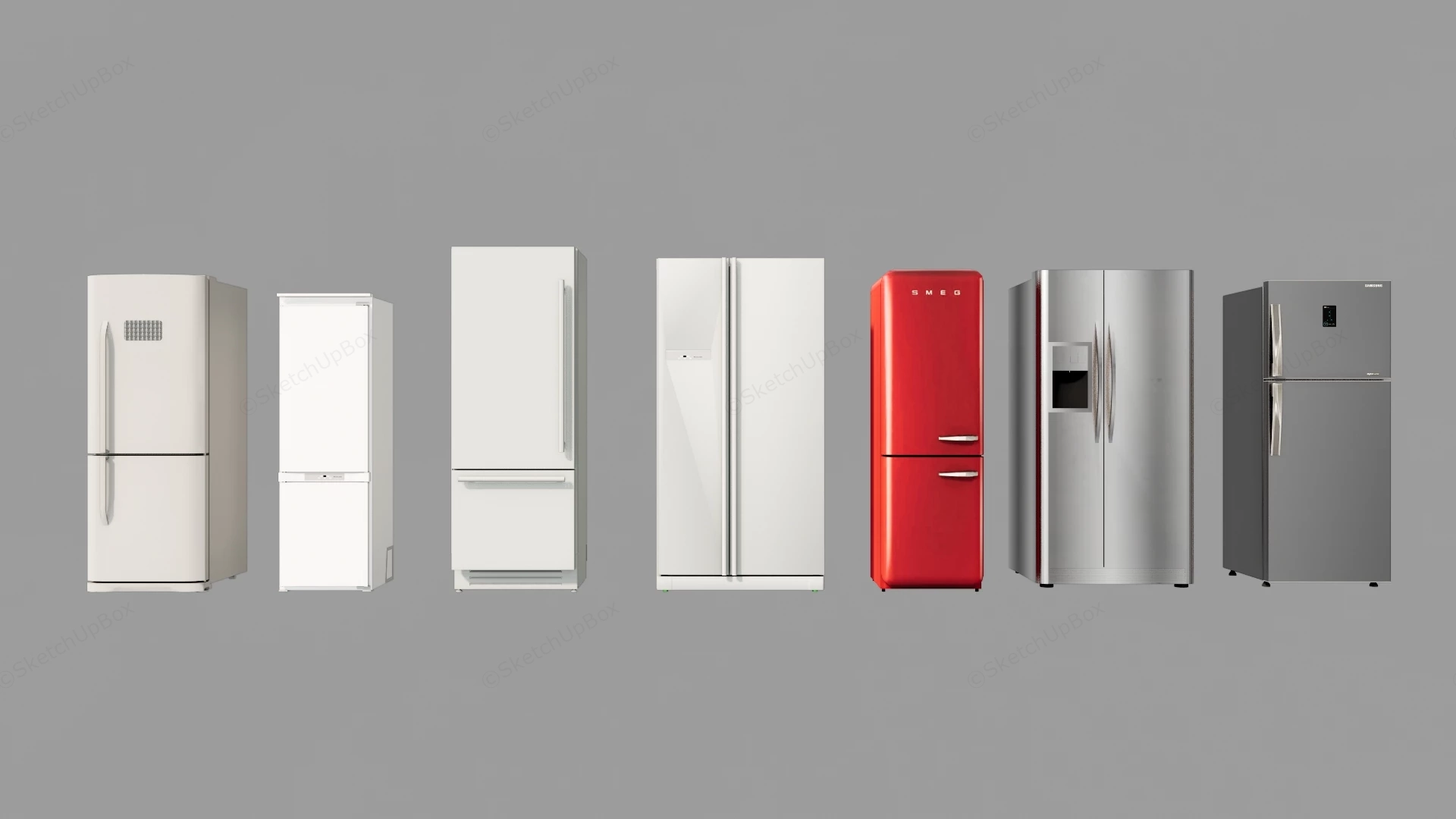 Residential Refrigerators sketchup model preview - SketchupBox