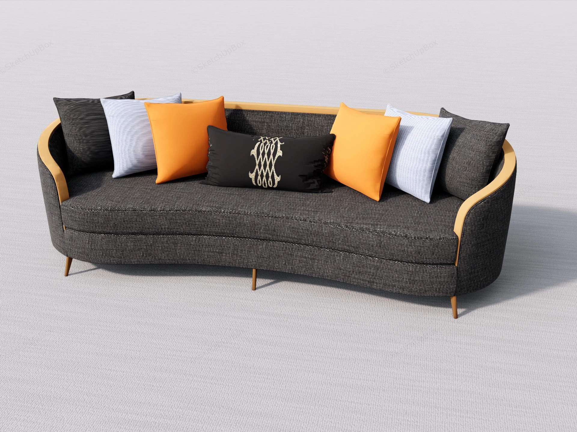 Loveseat Couch sketchup model preview - SketchupBox