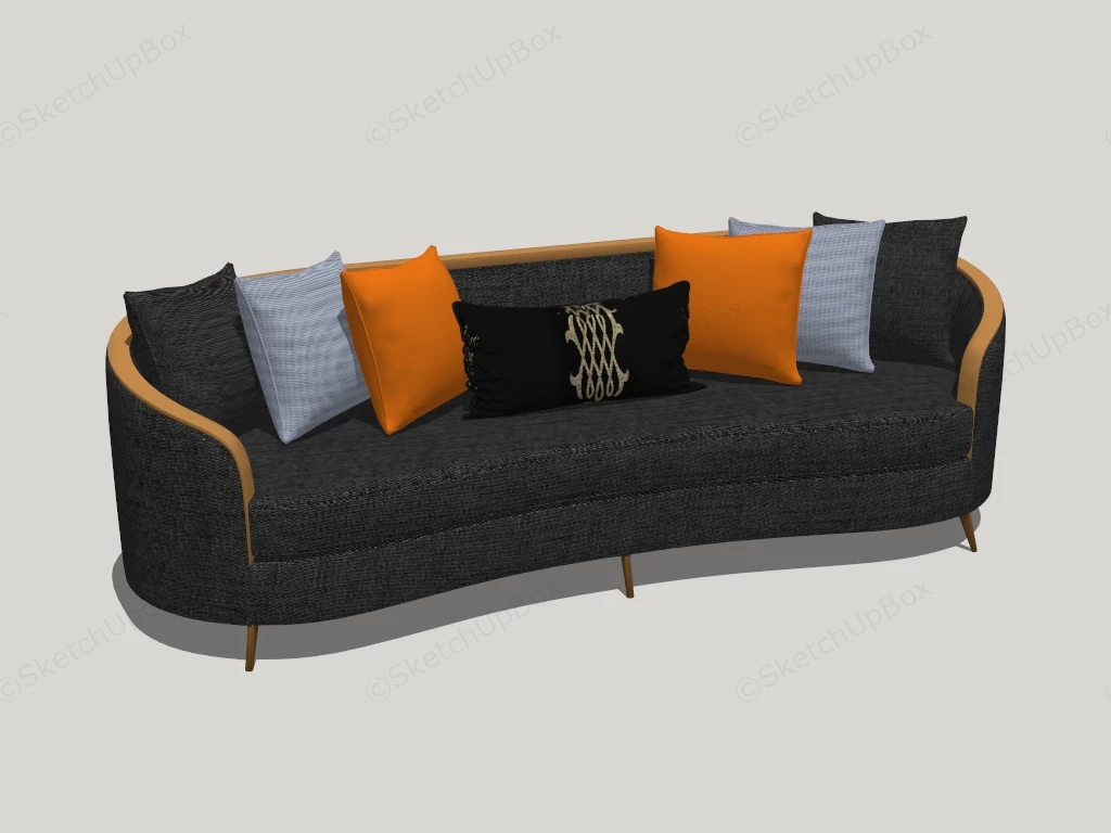 Loveseat Couch sketchup model preview - SketchupBox