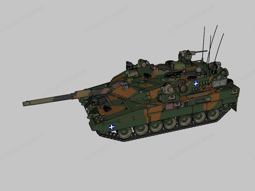 Leopard 2A7 Tank sketchup model preview - SketchupBox