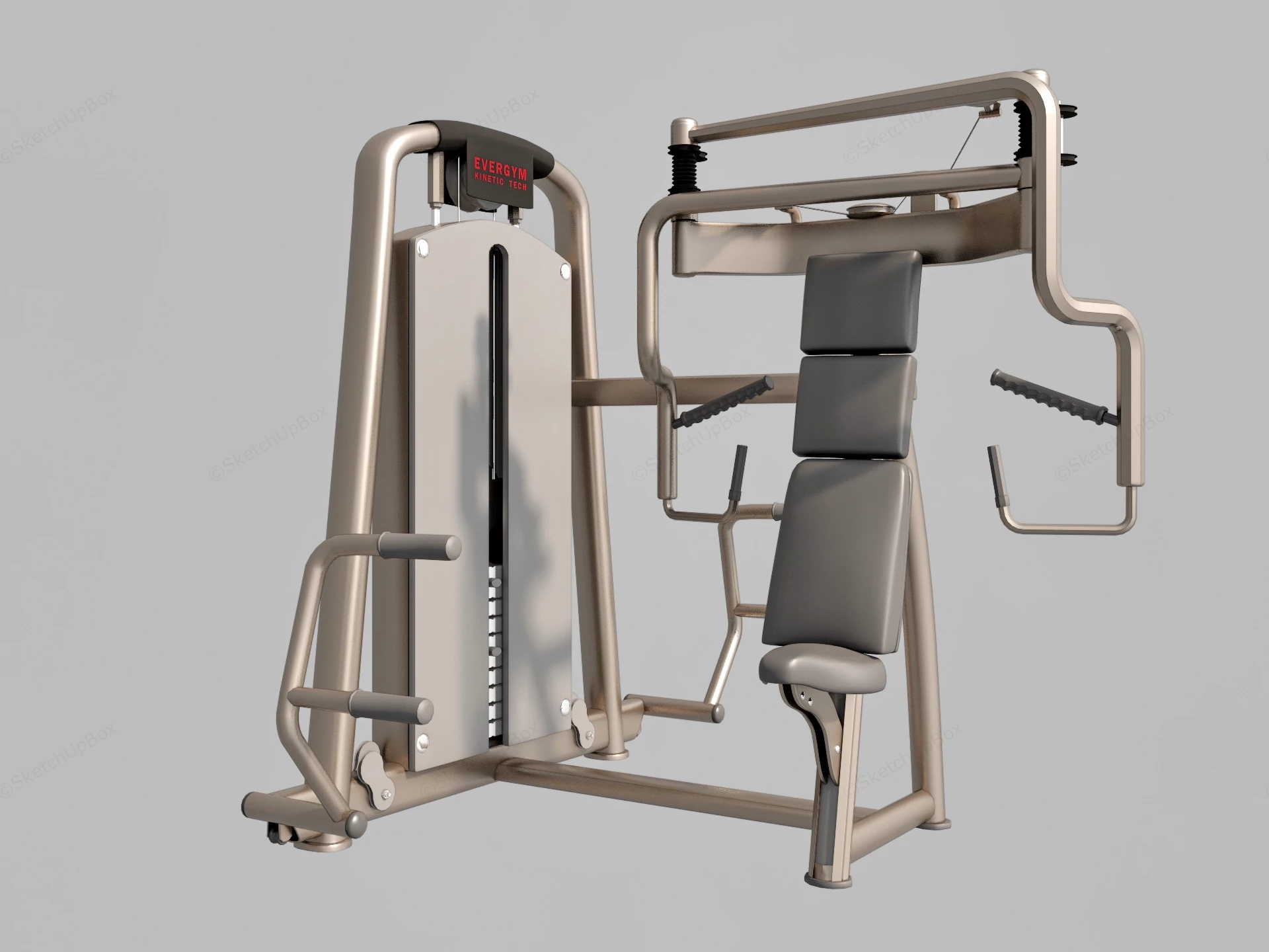 Chest Press Exercise Machine sketchup model preview - SketchupBox