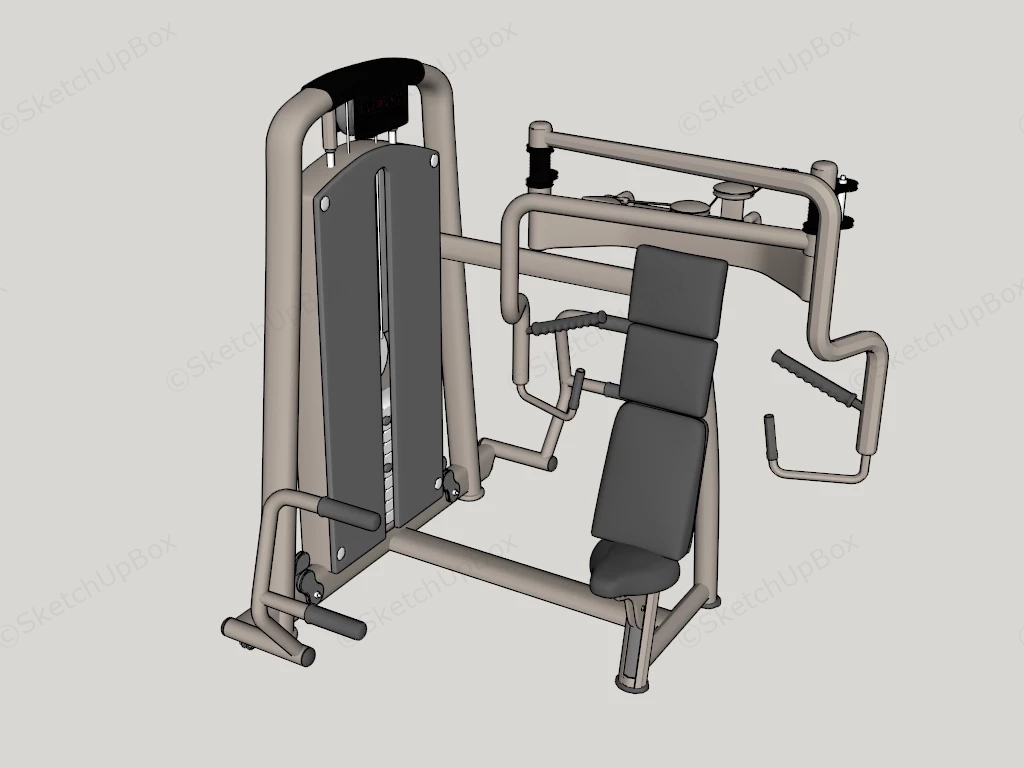 Chest Press Exercise Machine sketchup model preview - SketchupBox