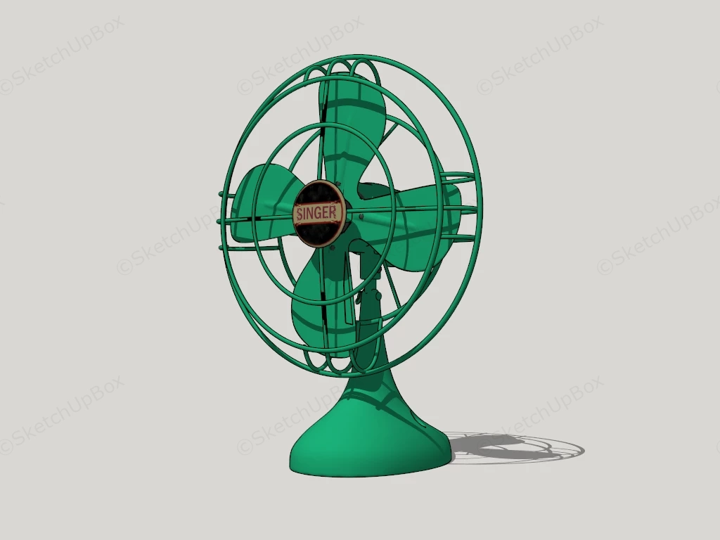 Vintage Table Fan sketchup model preview - SketchupBox