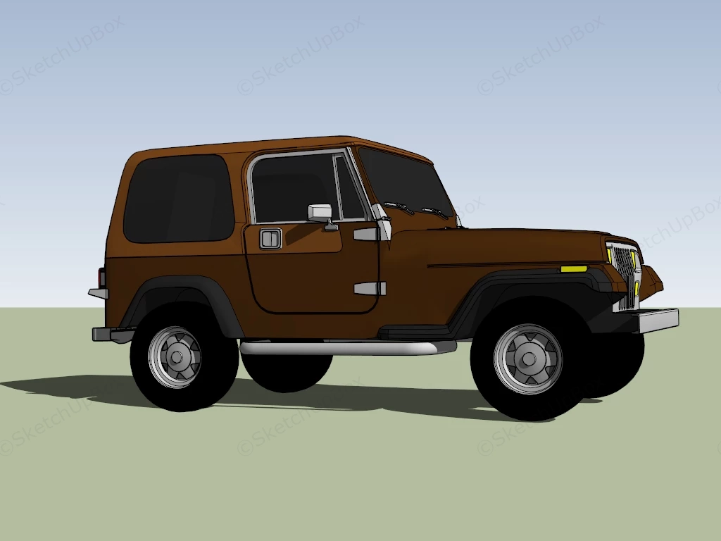 Classic Jeep sketchup model preview - SketchupBox