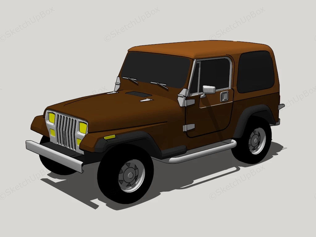 Classic Jeep sketchup model preview - SketchupBox