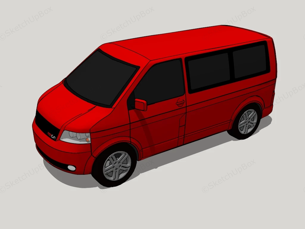 VW Transporter T5 Van sketchup model preview - SketchupBox