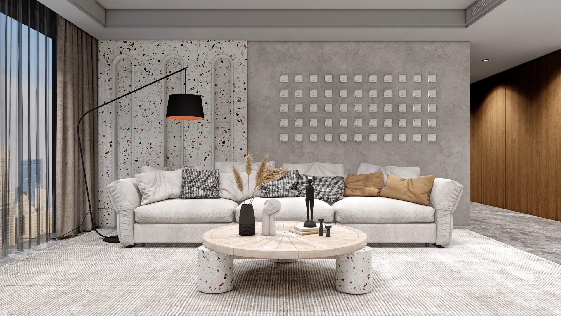 Small Space Living Room sketchup model preview - SketchupBox